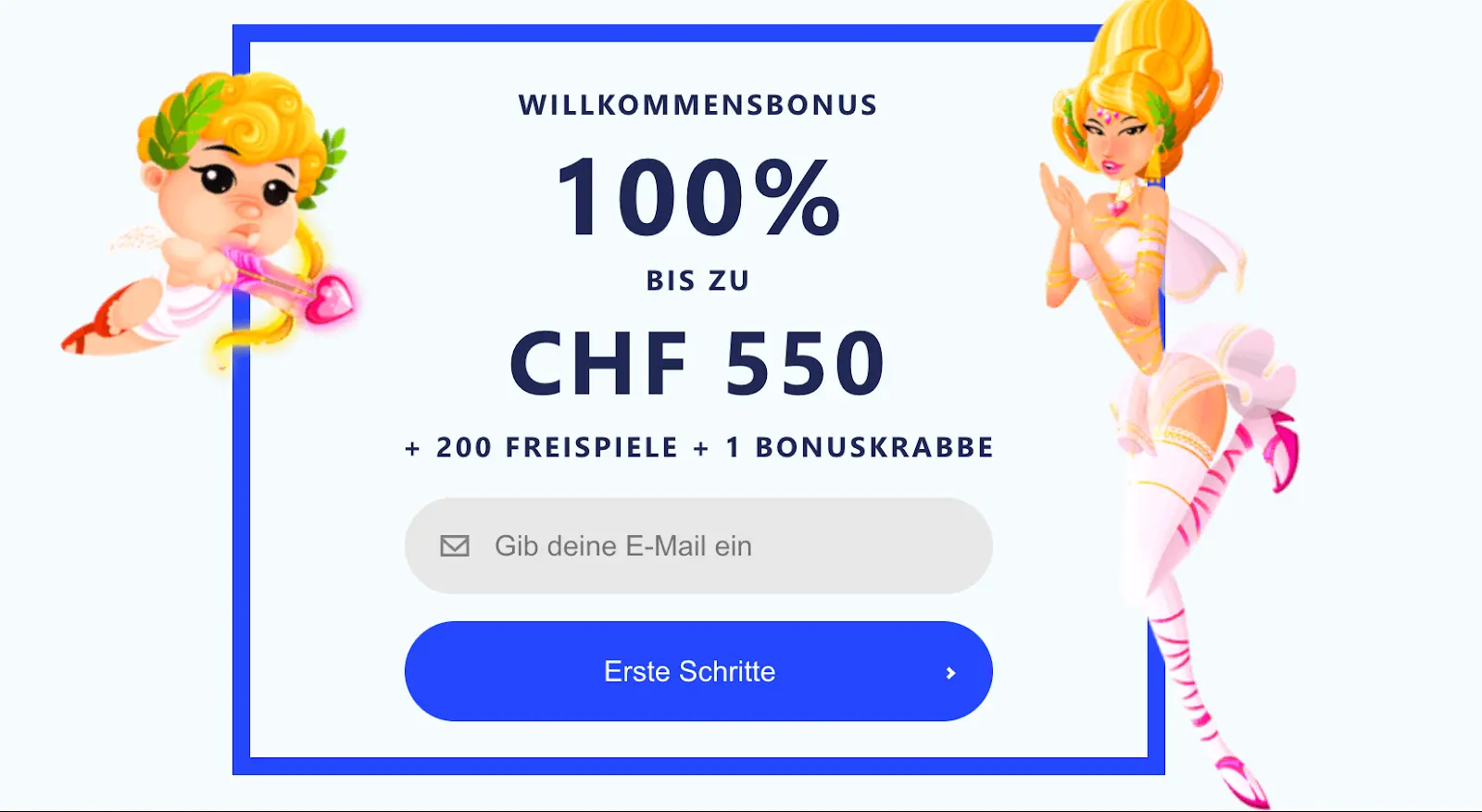 Librabet Casino Willkommensbonus 100% bis zu CHF 550 + 200 Freispiele + 1 Bonuskrabbe